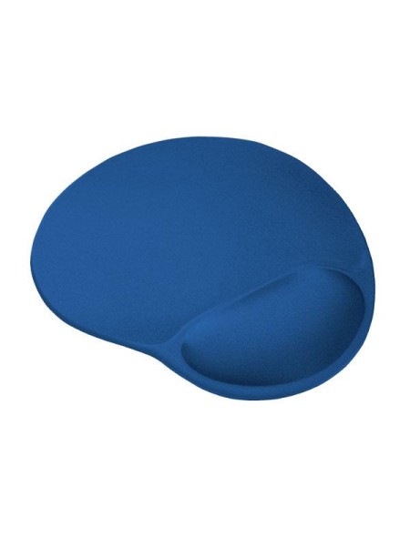 Alfombrilla con reposamuñecas bigfoot gel Azul / base antideslizante / superficie Microfibra / Trust / 20426