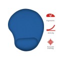 Alfombrilla con reposamuñecas bigfoot gel Azul / base antideslizante / superficie Microfibra / Trust / 20426