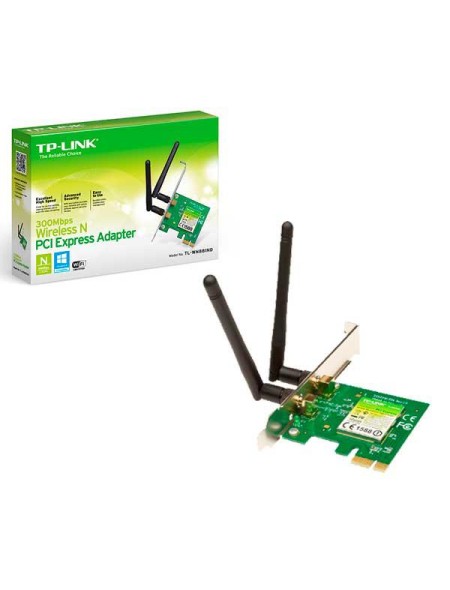 Tarjeta de red PCI-E Wifi TL-WN881ND 300m 2 Antenas desmontables + perfil bajo TP-Link