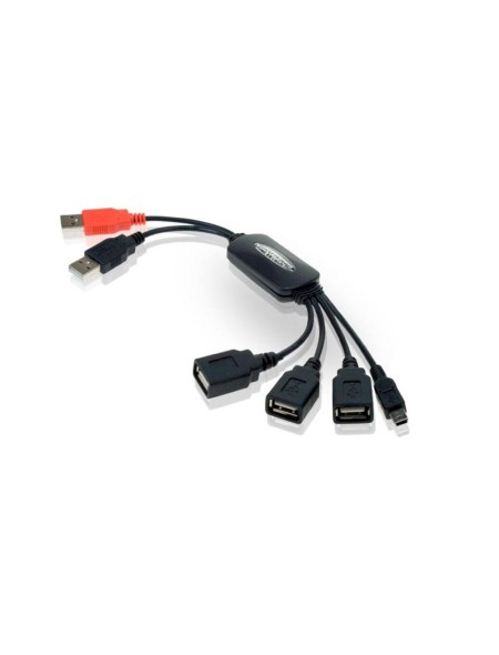 Hub 3 Puertos Usb 2.0 + 1 Mini USB / Conceptronic / Usb-a De Alimentacion / Negro  CFLEXHUB