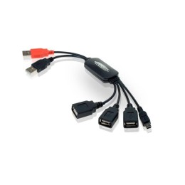 Hub 3 Puertos Usb 2.0 + 1 Mini USB / Conceptronic / Usb-a De Alimentacion / Negro  CFLEXHUB