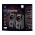 Altavoces 2.0 PC Gaming TF4196 / 2x5w / Usb / Jack 3.5mm / Led Rgb / Negro / MTK
