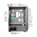 ÷ Caja e-atx torre gaming mars gaming mc-kx xxl black lateral cristal templado frontal mesh incluye 5