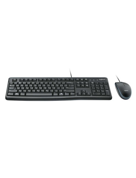 ÷ Teclado y mouse logitech mk120 con cable usb p/n:920-002550