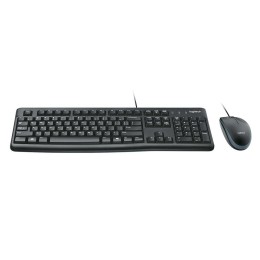 ÷ Teclado y mouse logitech mk120 con cable usb p/n:920-002550